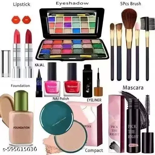 Face Makeup Combo, Multicolor, Set of 1