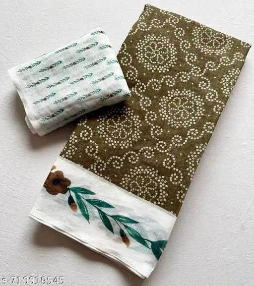 Lien Printed Saree for Women, Green (6.3 M)