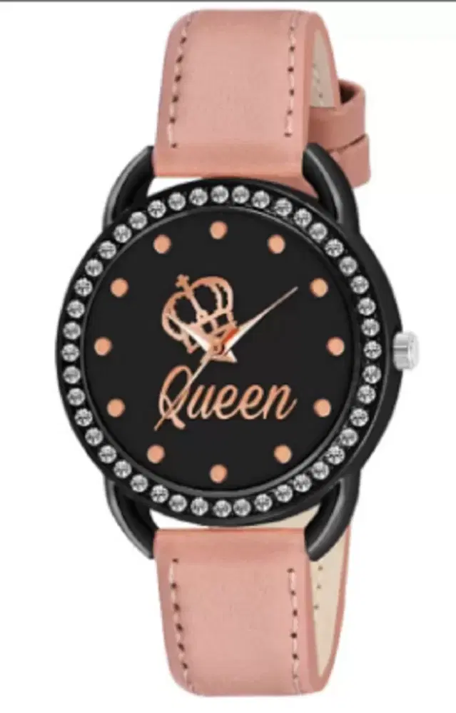 Leather Strap Analog Watch for Women & Girls (Multicolor)