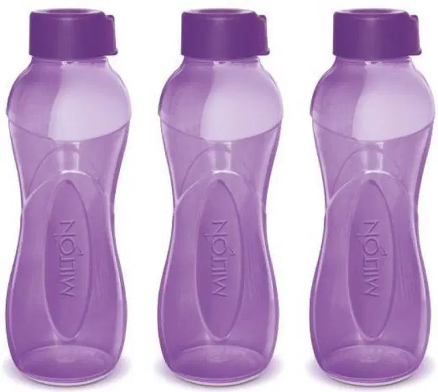Milton Plastic Water Bottles, Pack of 3, Purple, 1000 ml