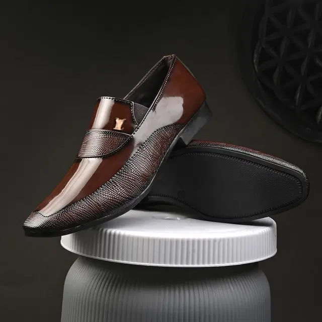 Monks Shoes for Men (Brown, 6)