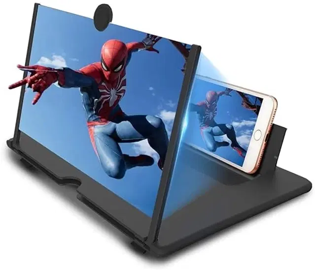 3D Screen Amplifier Compatible with All Smartphones, Multicolor