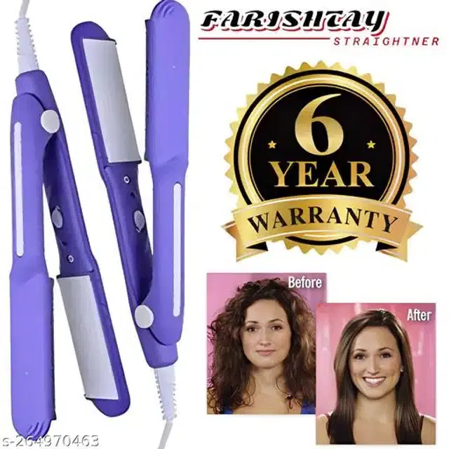 Plastic Hair Straightener, Purple, 100 W