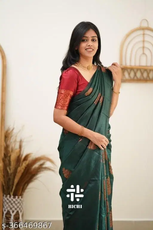 Georgette Saree for Women (Purple, Free Size)