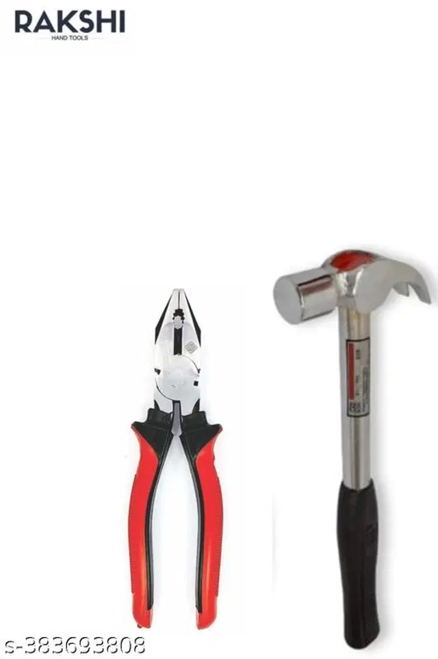 Stainless Steel Cutting Plier with Claw Curved Hammer, Multicolor, Set of 2