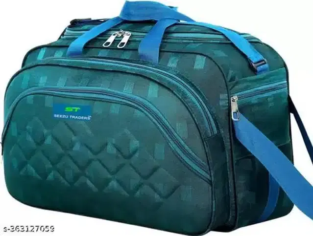 Nylon Duffel Bag, Teal, 60 L