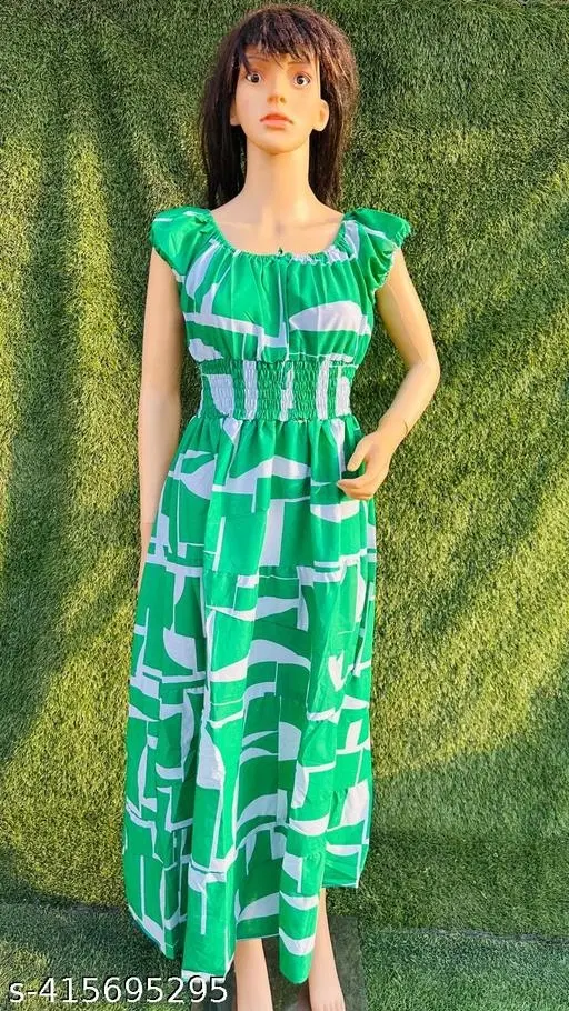 Elegant Gown for Women (Green, M)