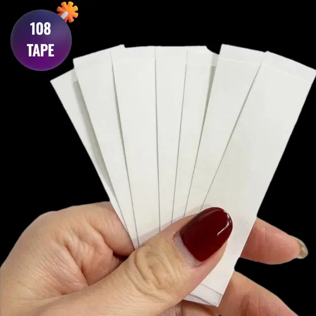 Acrylic Film Clothing 108 Double Sided Tape Strips, Transparent, Set of 1