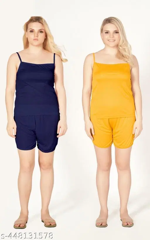 Comfortable Camisole for Women, Pack of 2 (Multicolor, S)