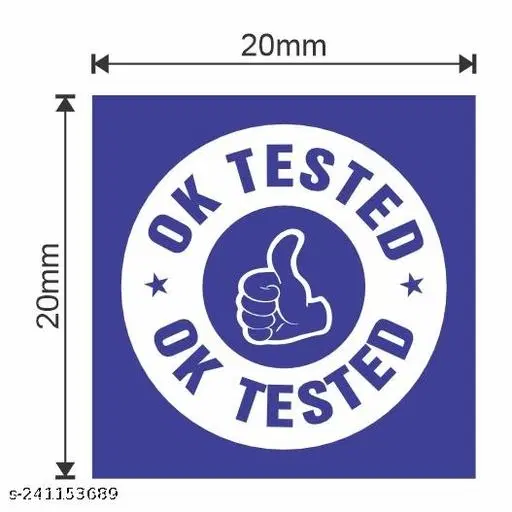 Ok Tested Stickers, Multicolor, 2 cm, Pack of 500
