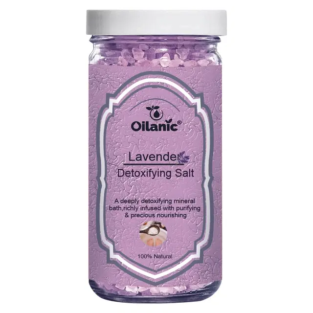 Oilanic Detoxifying Lavender Bath Salt Crystal, 200 g