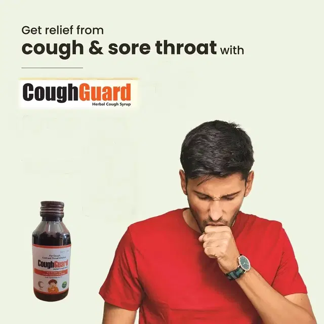 CoughGuard Herbal Cough Relief Syrup, 100 ml
