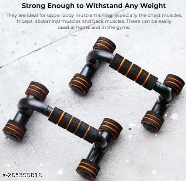 Portable Push-Up Handles, Black & Orange