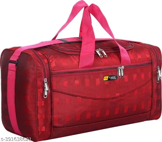Polyester Duffel Bags, Red