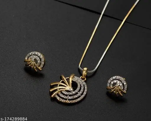 Pendant Set for Women (White, Free Size)