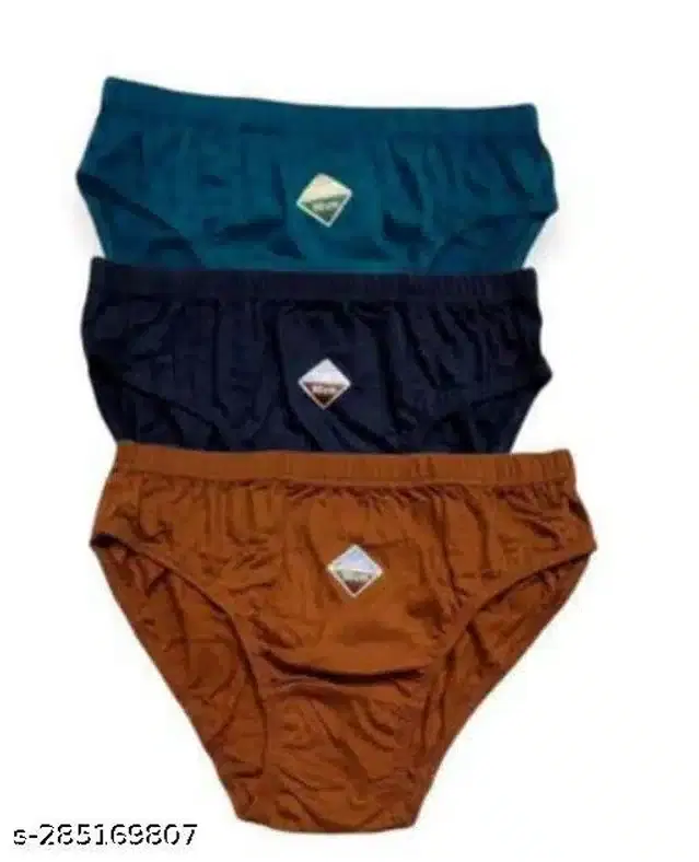 Cotton Blend Briefs for Women (Multicolor, S)