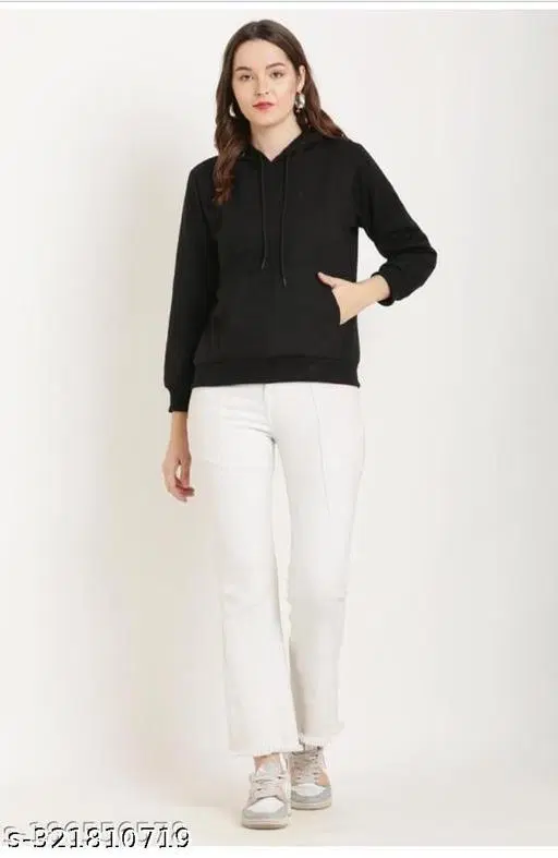 Ladies Top & Bottom Set for Women (Black, S)