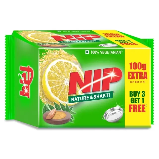 NIP Dishwash Bar 4X90 g (Buy 3 Get 1 Free)