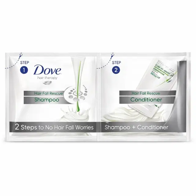Dove Hair Fall Rescue Nourishing Shampoo With Detangling Conditioner (5.5 ml+5.5 ml)