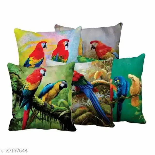 Cushion Cover for Home, Multicolor, 16x16 inches, Pack of 5