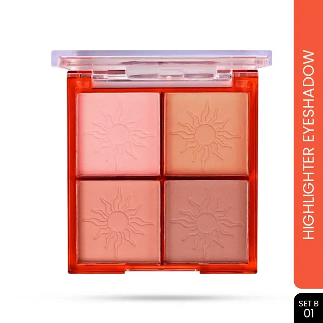 4 in 1 Seven Seas Pearl Petal Eyeshadow Highlighter, Multicolors (25 g)