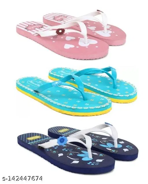 Slippers for Women, Multicolour, Pack of 3 (5)