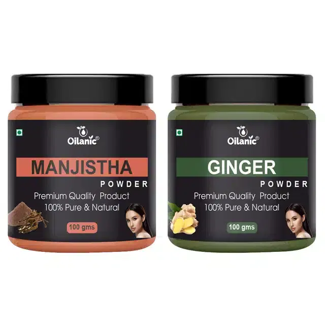Natural Manjistha & Ginger Powder for Skin & Hair, Pack of 2, 100 g