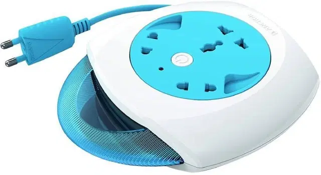 Anchor 5225 Flexi Cord With 2 Pin And 8 Meter Long Wire 3 Socket Extension Boards (White, 8 M)