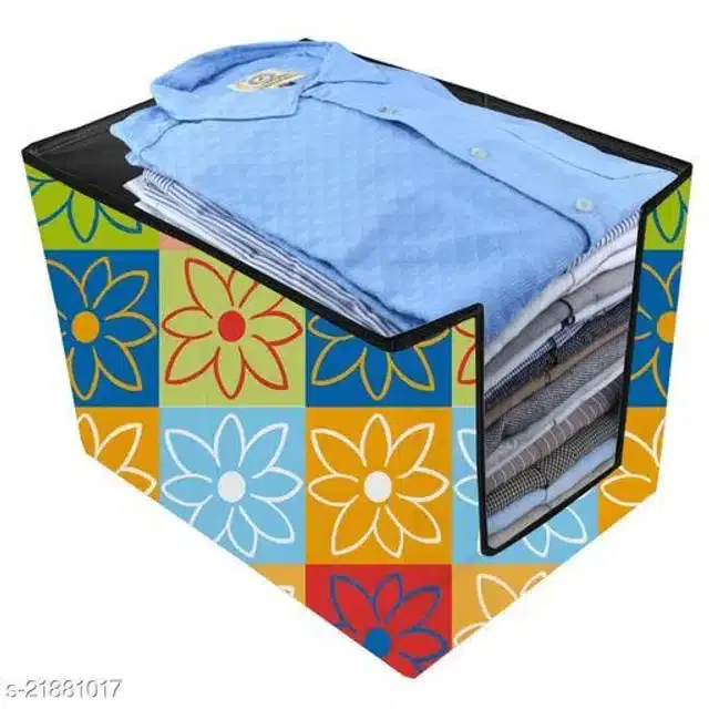 PVC Foldable Under Bed Storage, Multicolor, Pack of 2