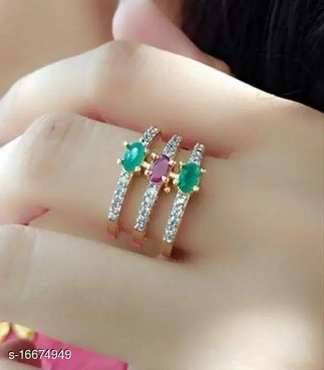 Alloy Ring for Women (Multicolor)