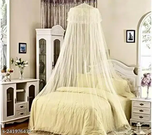 Nylon Mosquito Net, Cream, 6.7x6.5 Feet