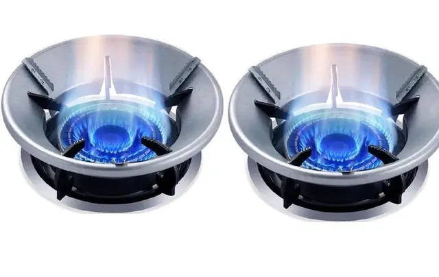 Stainless Steel Gas Saver Burner, Silver, Pack of 2
