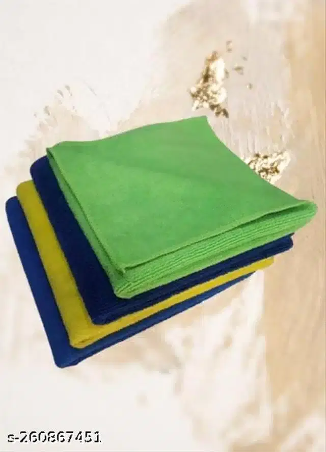 Microfiber Bath Towel, Multicolor, 40x40 cm, Pack of 4