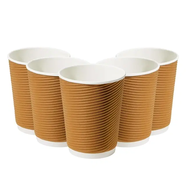 Ripple Paper Cup 250ml Pack of 10 Pcs