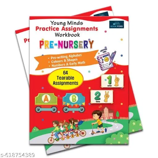 Young Minds Practice Assignments Workbook Pre Nursery Learning Book for Kids