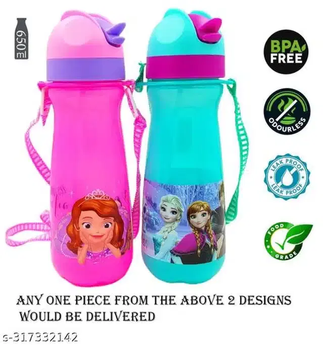 Sipper Water Bottle, Multicolor, 650 ml, Pack of 1