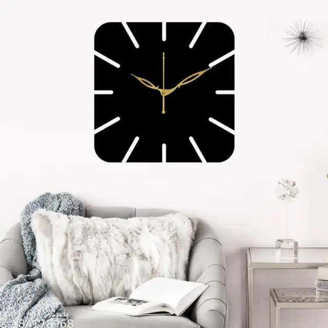 Wooden Wall Clock, Black