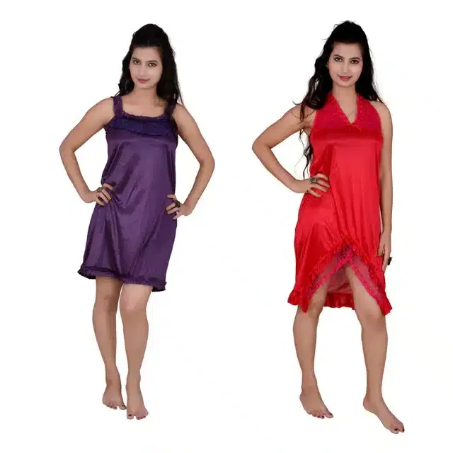 Babydoll for Women, Pack of 2 (Multicolor, Free Size)