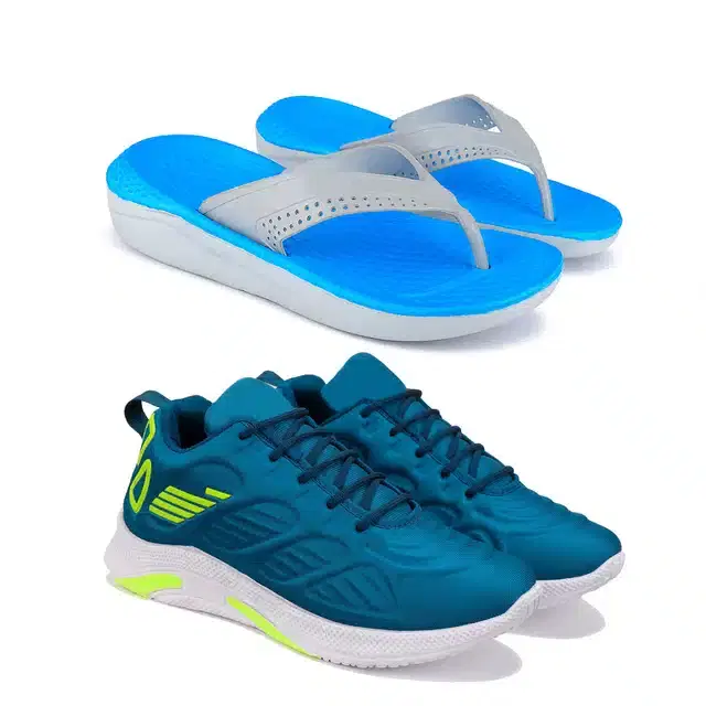 Combo of Flip Flops & Casual Shoes for Men, Pack of 2 (Multicolour, 10)