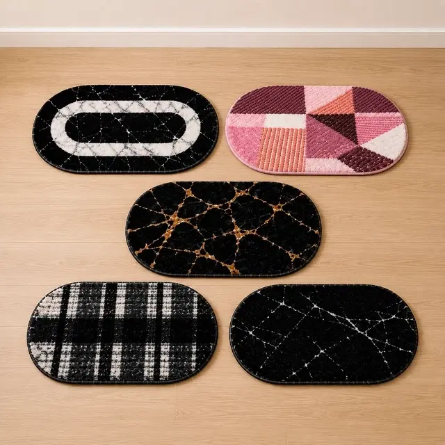 Velvet Soft Doormats [13x19] Pack of 5 Assorted Colour