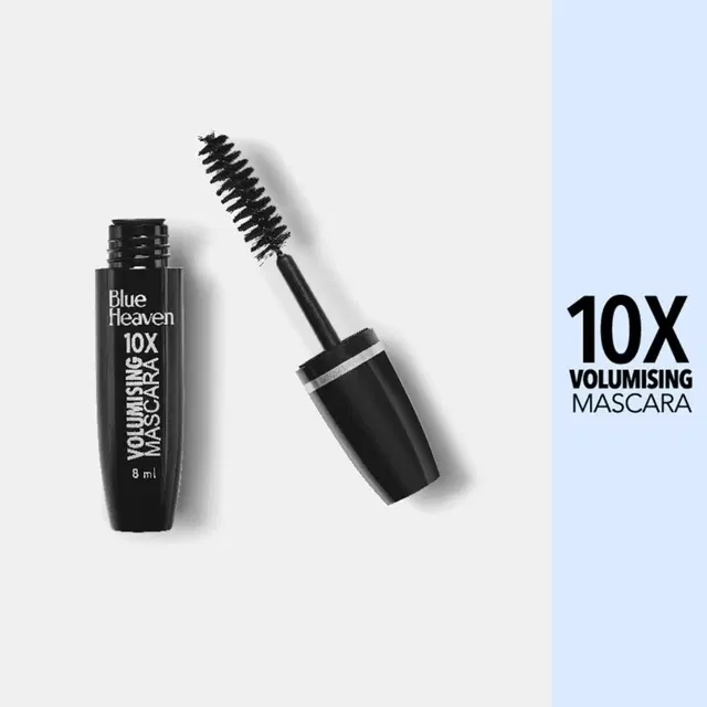 Blue Heaven 10X Volumising Mascara  Black, 8ml ( Pack of 1)