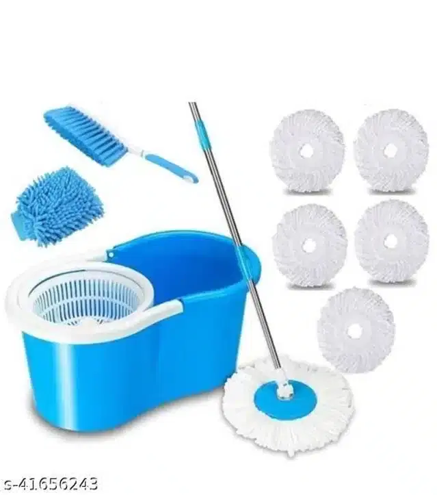 Spin Bucket Mop with Accessories, Assorted, Set of 3