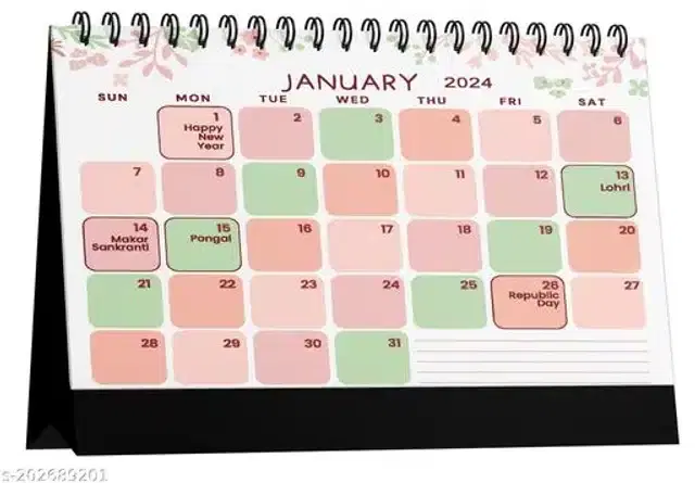 Desk Calender cum Personal Organiser, Multicolor