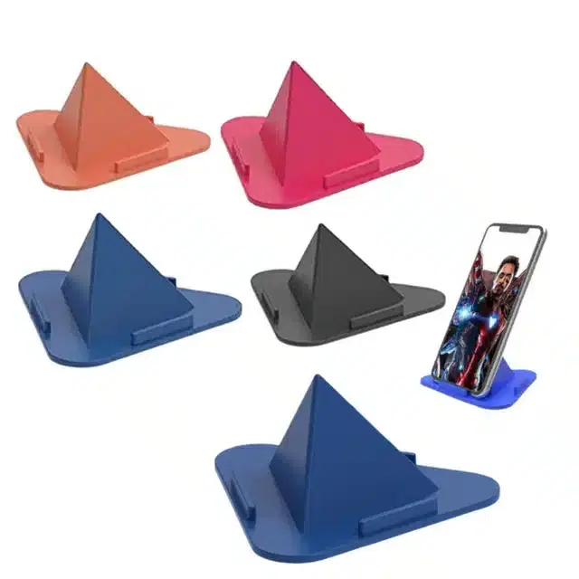 Portable Three-Sided Mobile Stand, Pack of 5, Multicolor
