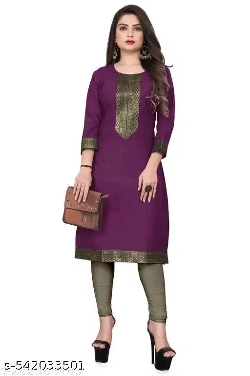 Cotton Kurti for Women,  Purple  (S)