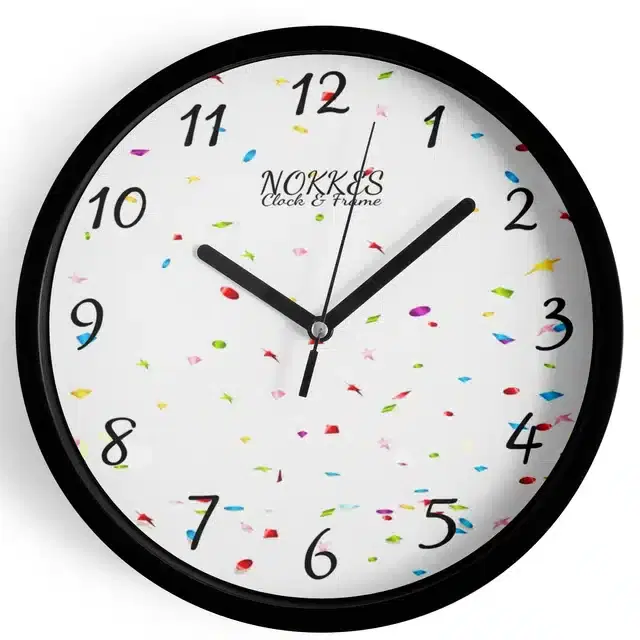 Plastic Printed Wall Clock, Multicolor, 7 Inches