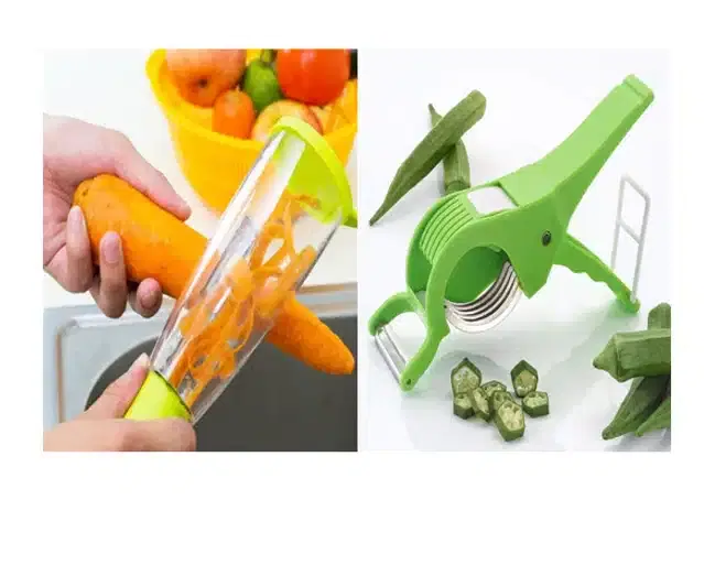 Vegetable Peeler & Cutter, Set of 2, Multicolor