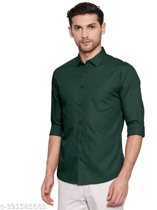 Spread Collar Kurta for Men (Green, XL)