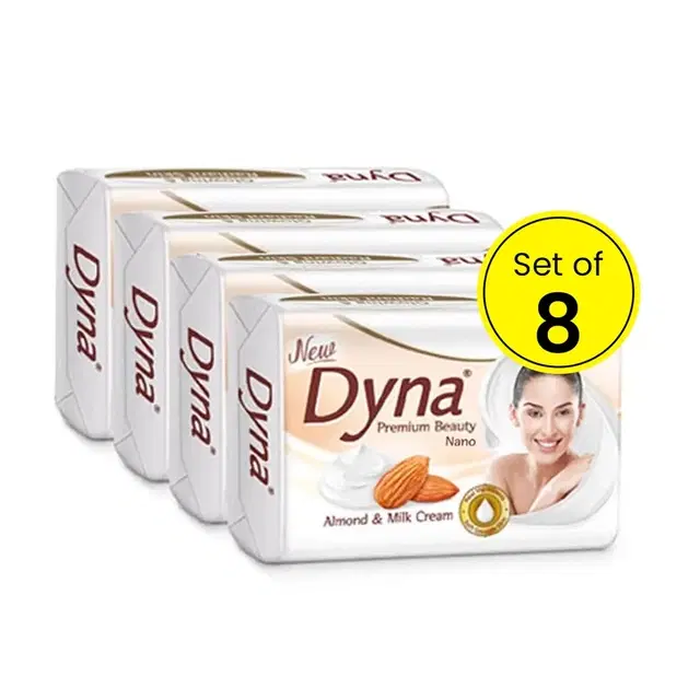 Dyna Milk Cream & Almond Oil 8X41 g (Pack of 8)