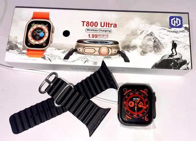 Silicone T800 Ultra Smartwatch, Black